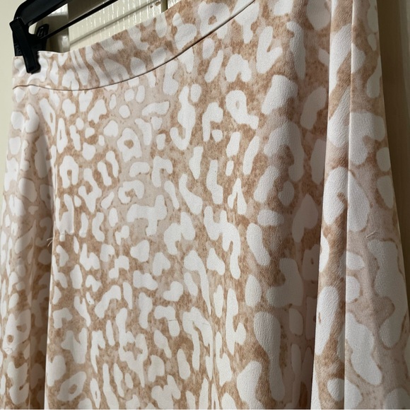 Anne Klein A-line skirt cheetah print nude size 4 - Picture 7 of 8